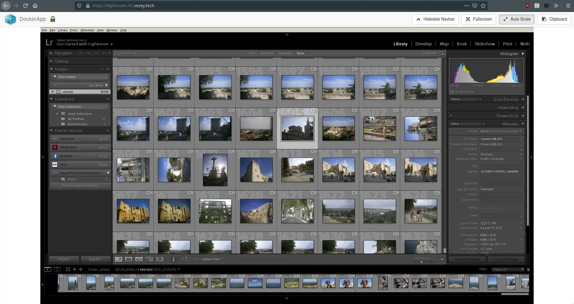 Lightroom running in a browser